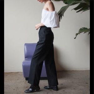 Black Vintage Wool Trousers